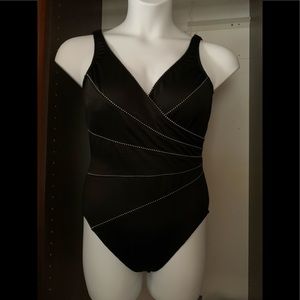Black Miraclesuit Bathing Suit Size 16